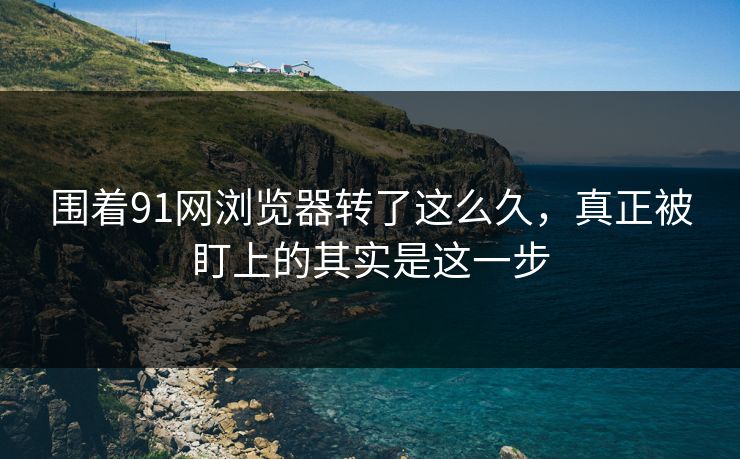 围着91网浏览器转了这么久，真正被盯上的其实是这一步
